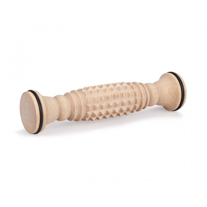 Wooden massage roller