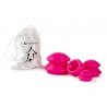 Silicone cups - set of 4 pcs, pink